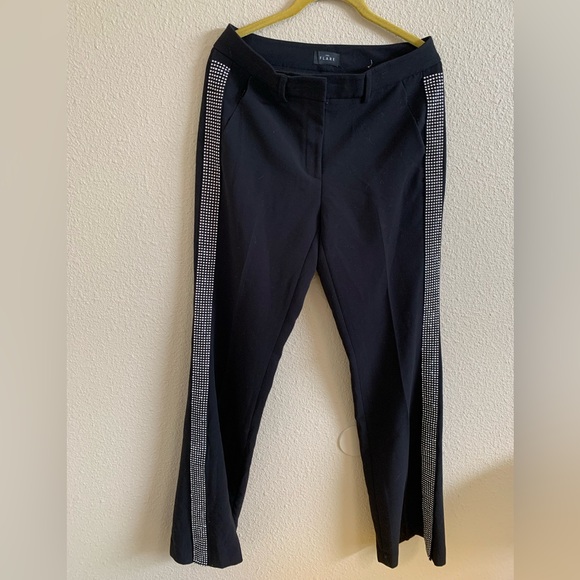 The Flare Pants - THE FLARE Black Dress Pants With Rhinestone Strips On Sides 🌴